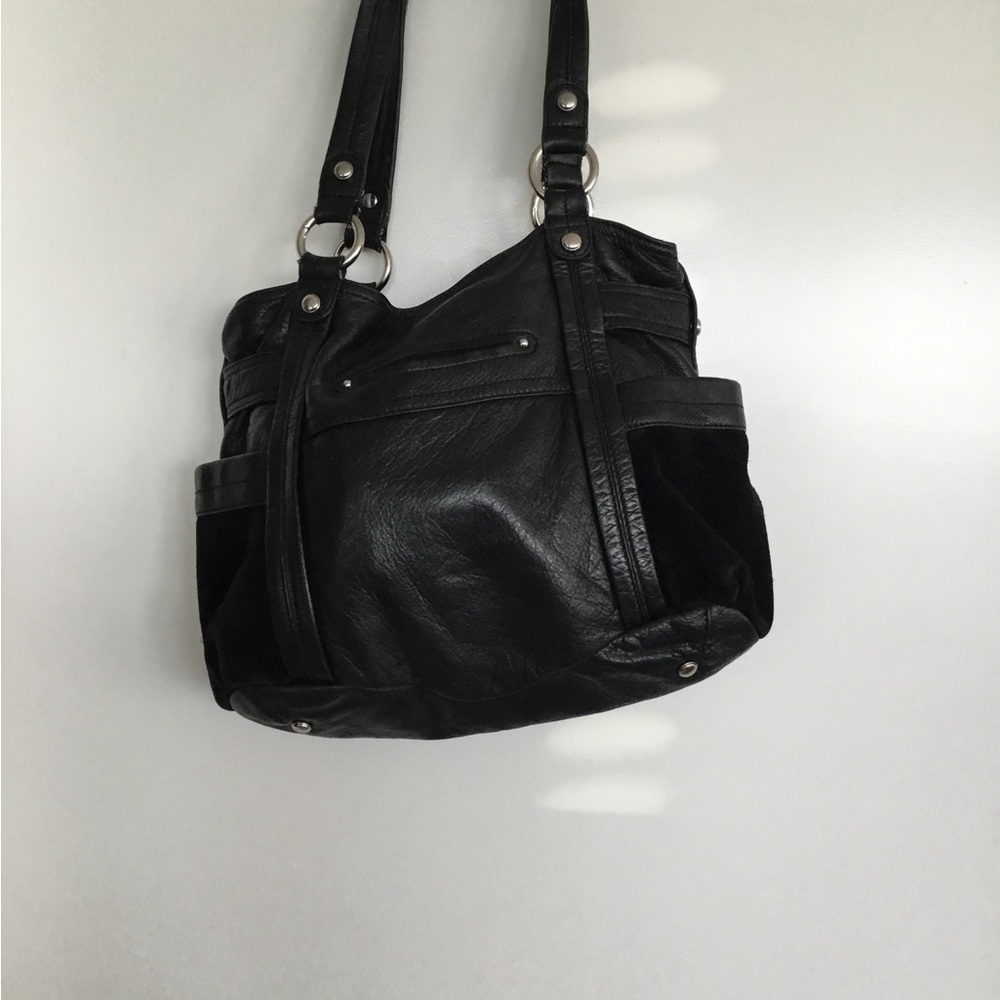 B. Makowsky Shoulder Black Soft Leather Bag $300 - Picture 9 of 13